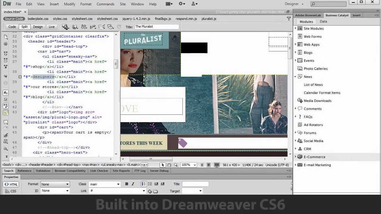Feature tour - Adobe Business Catalyst