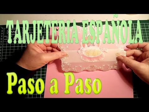 TARJETA ESPAÑOLA  DE BAUTISMO REPUJADO Y PLEGADO - PASO A PASO (PROCEDIMIENTO)