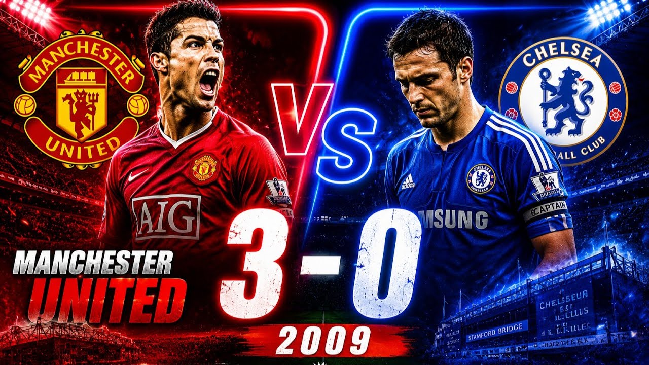 Manchester United 3-0 Chelsea | Full Highlights | Premier League 2009 | Ronaldo, Rooney & Berbatov
