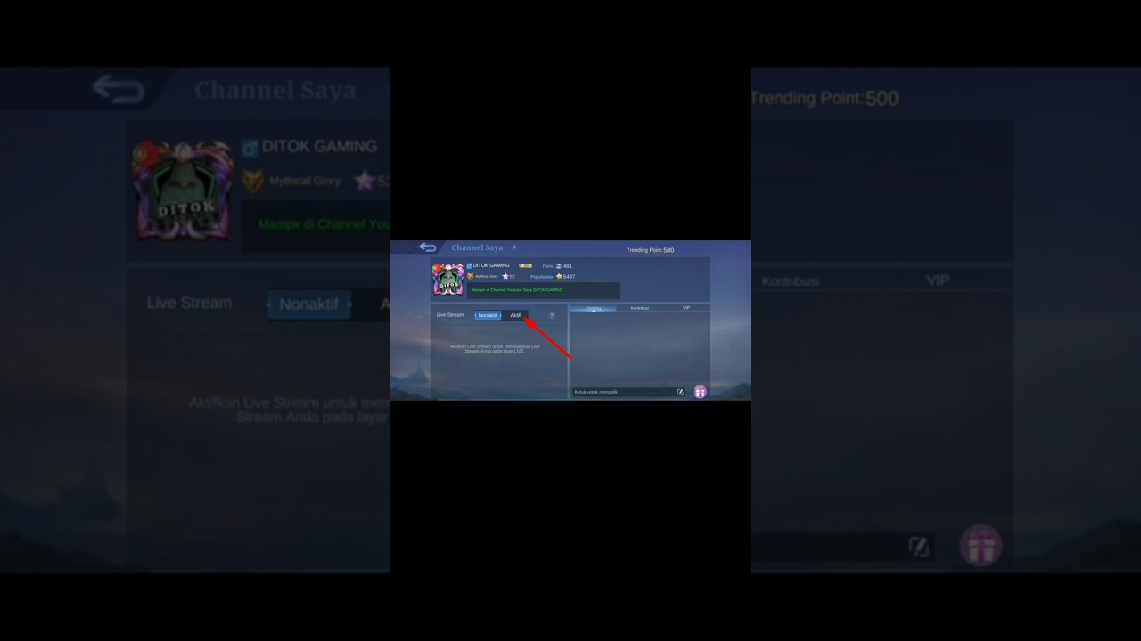 Cara Mengaktifkan LIVE STREAMING di Mobile Legends Terbaru 2025 #ditokgaming #livestreamingmlbb