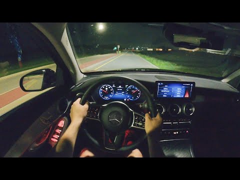 2021 Mercedes-Benz GLC300 - POV Night Drive (Binaural Audio)