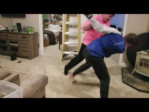 My brother boxes his friend