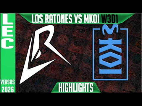 LR vs MKOI Highlights | LEC W3D1 2026 Versus | Los Ratones vs Movistar KOI