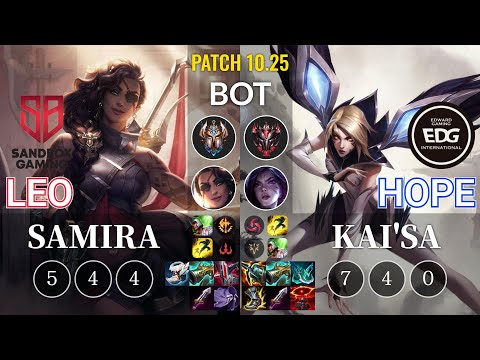 SB Leo Samira vs EDG Hope Kai'Sa Bot - KR Patch 10.25