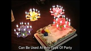 Musical Lotus Flower Rotating Happy Birthday Candle for Cake Decoration | EllePeri