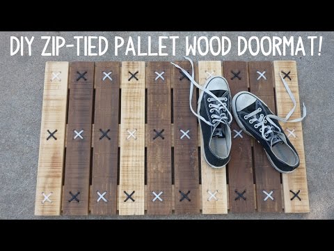 DIY Zip Tie Pallet Wood Doormat! Video