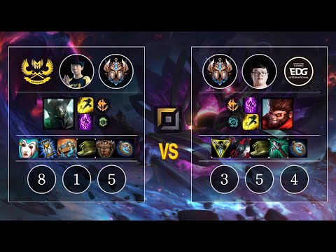 GAM Kiaya Mordekaiser vs EDG Aodi Wukong Top - KR Challenger Patch 10.10