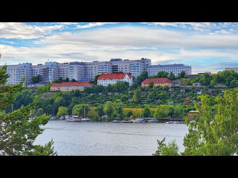 Live Stockholm Evening Walk - Hammarby Sjöstad & Urban Nature in Årsta - TE In Sweden #005