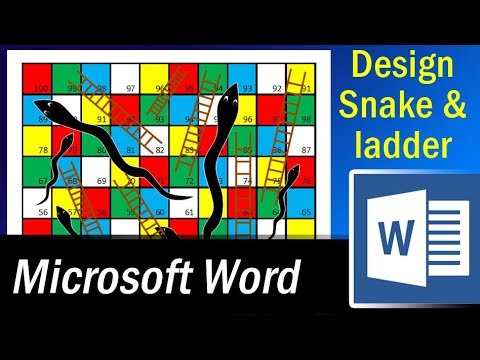 How to Design Snake and Ladder game in Microsoft Word Video