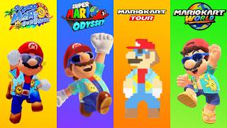 Evolution of Sunshine Mario Outfit in Mario Games (2002 - 2025)