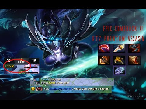 Arteezy - Phantom Assassin | Epic Comeback | 7.22g Update Patch | Dota 2 Pro MMR Gameplay