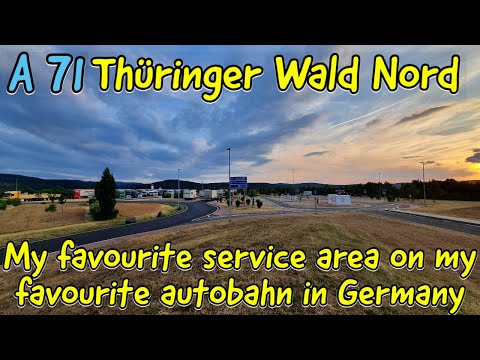 My favourite service area on my favourite autobahn in Germany. Thuringer Wald Nord on A71