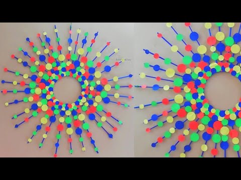Paper Craft Wall Decoration Easy - Room Decorating Ideas Simple - Paper Wall Hanging Video
