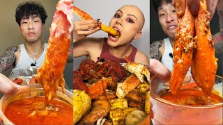SEAFOOD BOIL MUKBANG TIK TOK COMPILATION | BEST SEAFOOD BOIL