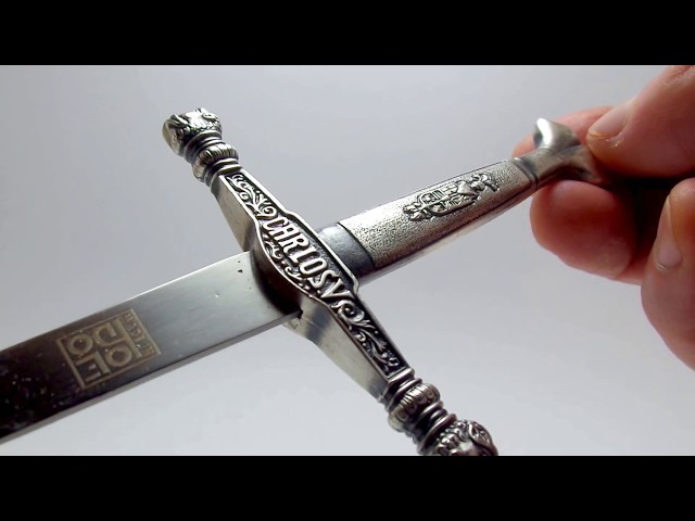 Vídeo relacionado con JIEYAO Abrecartas, espada, elegante abrecartas, metal, abrecartas, cuchillo, plata, abrelatas de sobres, cuchillo de regalo para oficina, hogar, útiles escolares