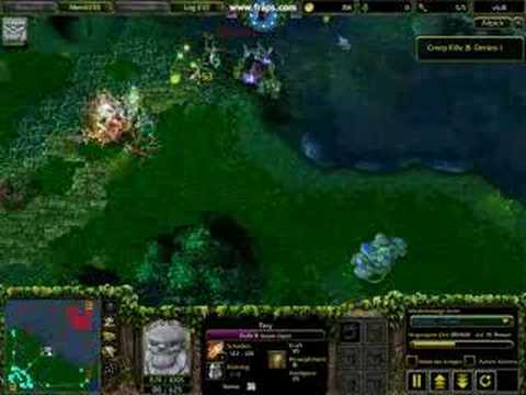 Dota Tiny/techies toss action