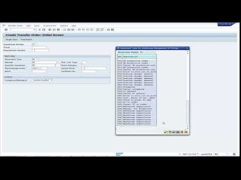 SAP LT01 Create Transfer Order
