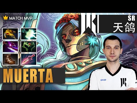 Muerta Safelane | SR.Arteezy | RTZ MUERTA CARRY NO MERCY WIN LANE BUILD | 7.32e Gameplay Highlights