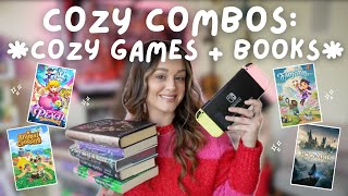 cozy combos: cozy games + book pairings 📚🎮 | best books + audiobooks to listen to while cozy gaming!