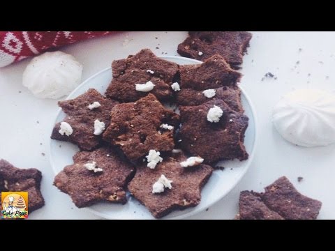 Chocolate cookie. Chocolate cookies with a zephyr.