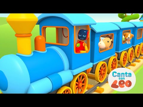 Canta con Leo - Animal Train - El Tren de Animales - Nursery Rhymes in Spanish with Subtitles