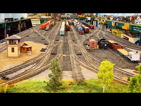 Beautiful Private Model Railroad HO Scale Gauge Train Layout