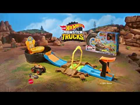 Pista Hot Wheels Monster Truck Pneu De Acrobacia
