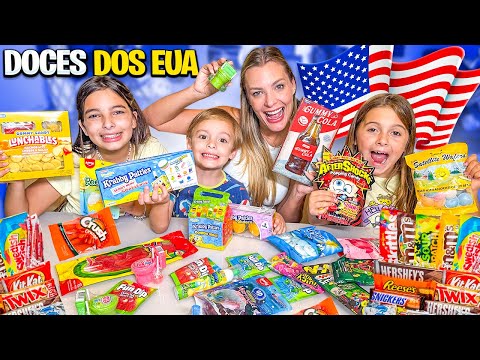 TASTING ALL THE CANDY WE BUY IN THE UNITED STATES *Toilet lollipop 🚽🤢