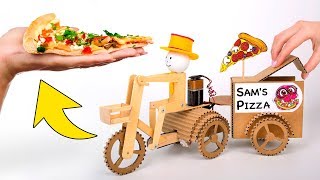 Como fazer um robô de papelão de entrega de pizza 🍕
