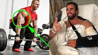 Biceps tears during deadlifts, bicep tendon Injury compilation