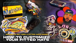 How to CUSTOMIZE your New Era 59FIFTY FITTED HATS | Exclusive Pins & Where to get pins from!