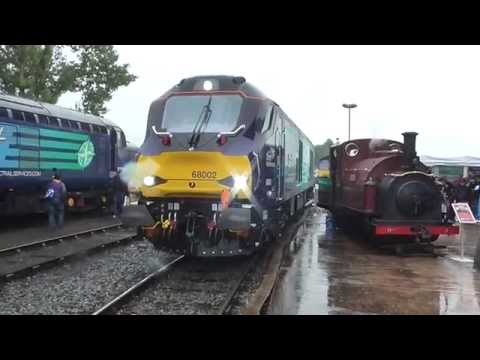 *MEGA* DRS Class 68 No 68002 'Intrepid' start up @ Crewe Gresty Bridge Open Day - 19.7.14 - HD