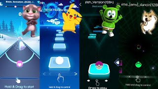 Talking Tom - Beat Roller/Pikachu - Tiles Hop/Gummy Bear - Beat Hop/Dancin - Smash Color