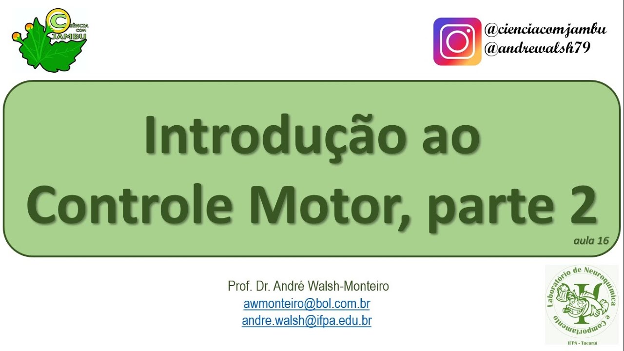 IntNeuro: Introdução ao Controle Motor - parte 2, aula 16
