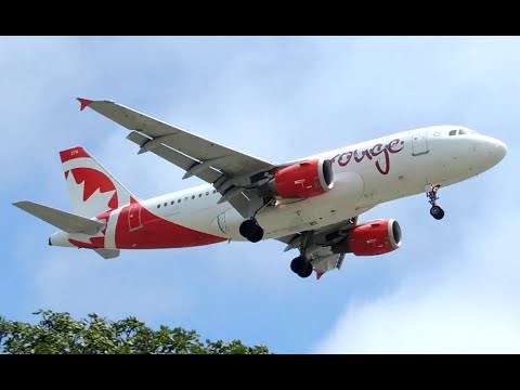 Air Canada Rouge Airbus A319-114 [C-GBHZ] landing in LAX