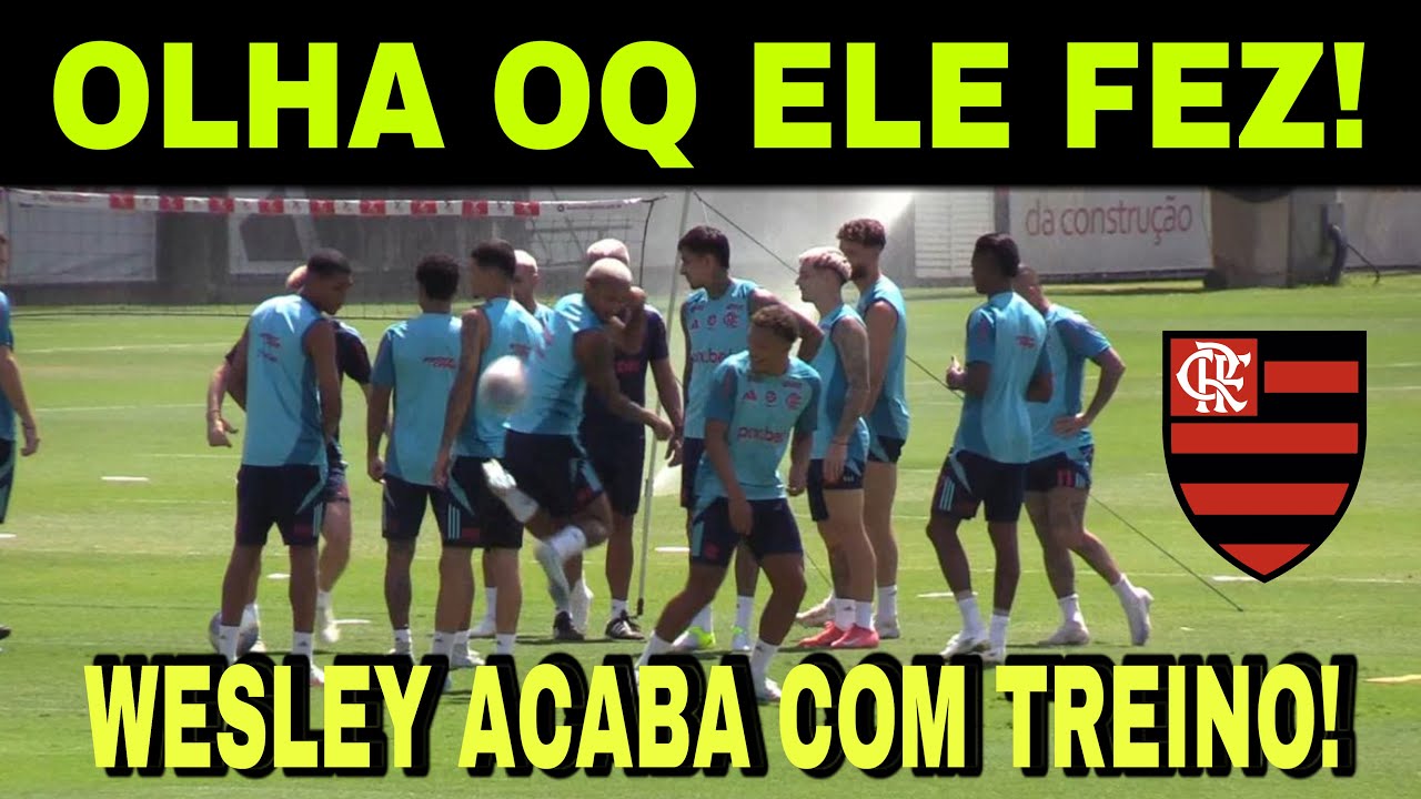 FLAGRAMOS! WESLEY DÁ DRIBLE SENSACIONAL E ACABA COM O TREINO NO FLAMENGO!