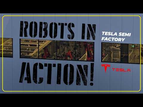 5 bright orange Kuka robots