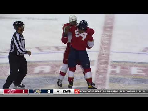 Ryan Lomberg VS Givani Smith Fight Detroit Red Wings at Florida Panthers