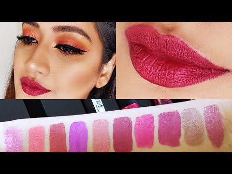 NYX Soft Matte Metallic Lip cream swatches