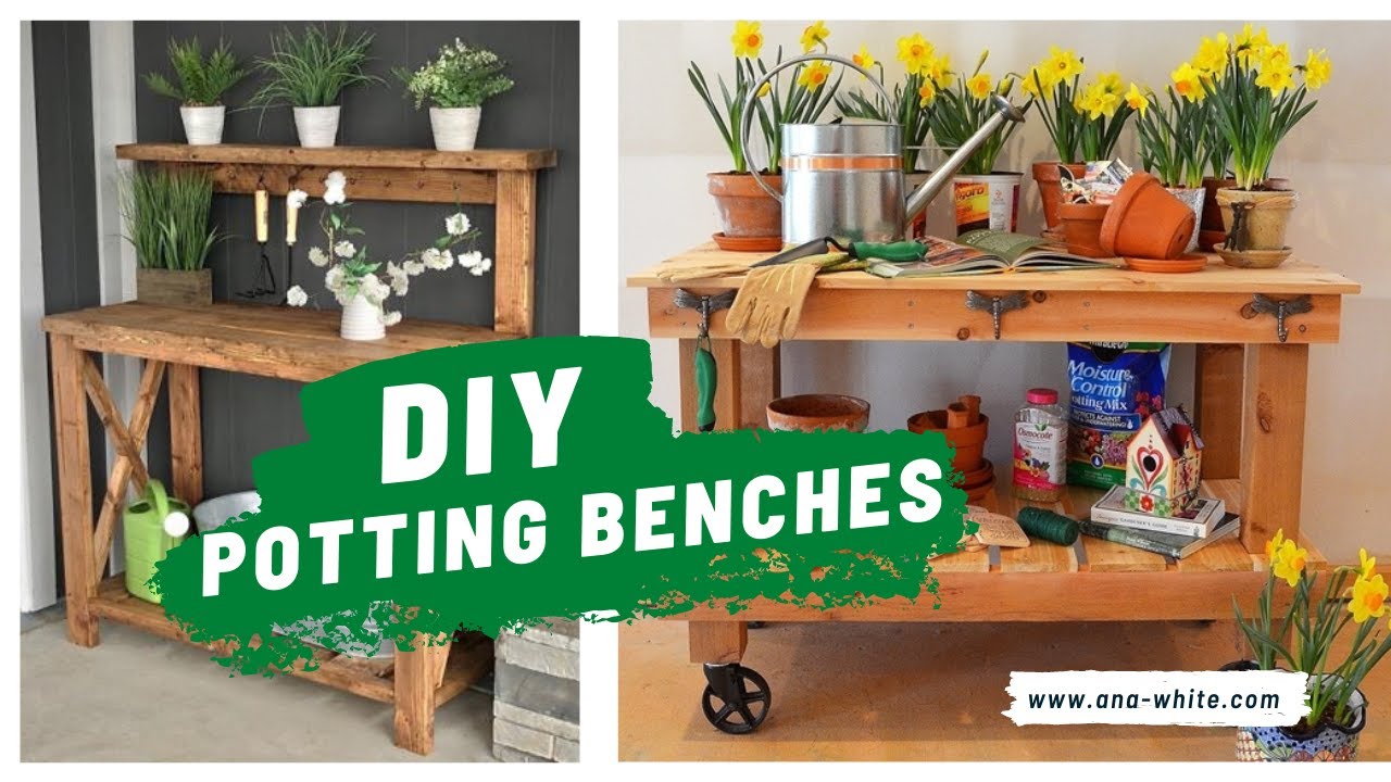 DIY Potting Benches and Plans