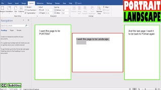 Word Portrait and Landscape in same document easily
