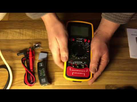 Revolt Digital Multimeter: Multimeter "VA252" with Transistor- and Cable-test USB/RJ45/11 unboxing