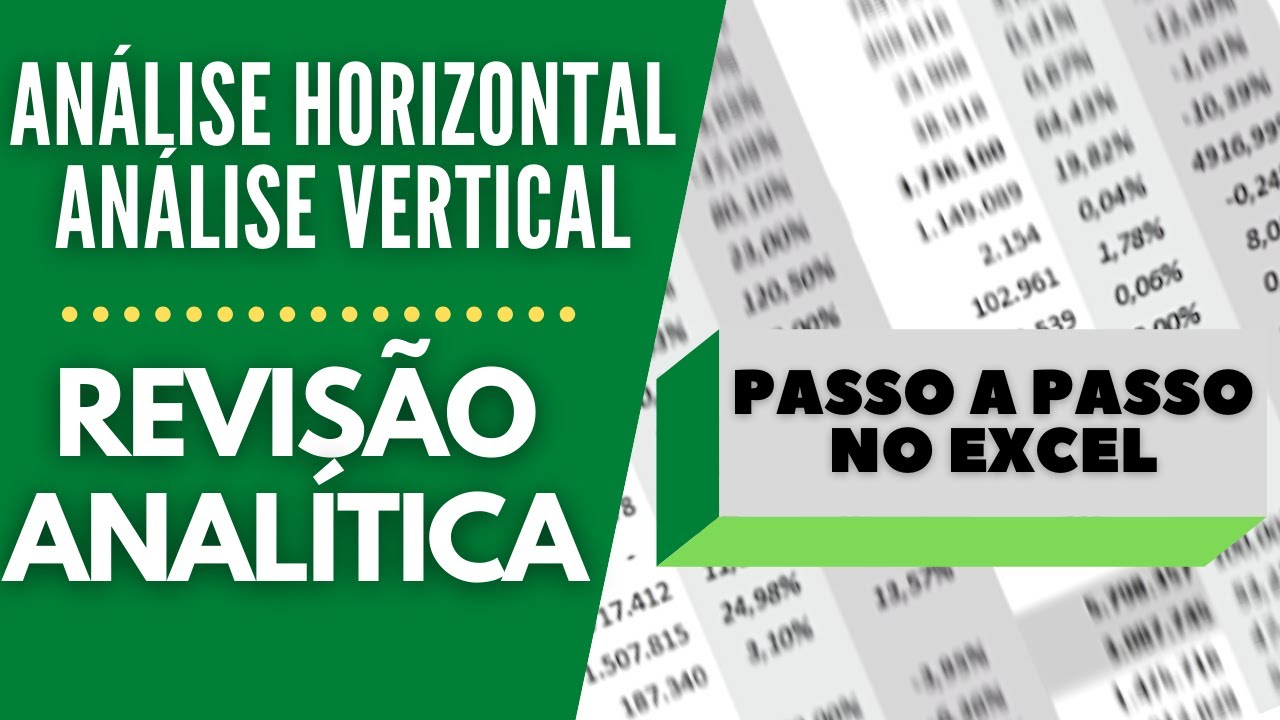 REVISÃO ANALÍTICA -  Análise Horizontal e Vertical do Balanço - Analisando as variações