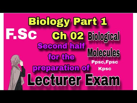 FSc Biology Part 01 Ch02 second half summary for ppsc,fpsc and kpsc test