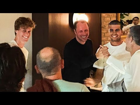 Alcaraz’s & Sinner’s Reaction When They Met by Chance at a Restaurant in New York | US Open 2025