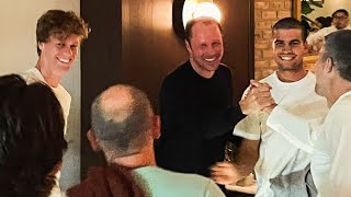 La reacción de Alcaraz y Sinner al encontrarse por casualidad en un restaurante de Nueva York | U...