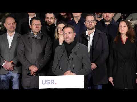 Declarații la sediul USR după exit-poll