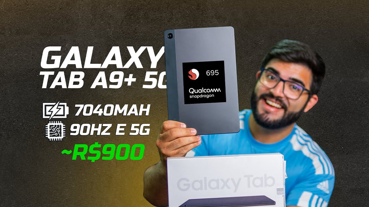 CHEGOU! O tablet mais Completo até os R$1.000! Galaxy Tab A9+! Estudar, trabalhar e etc