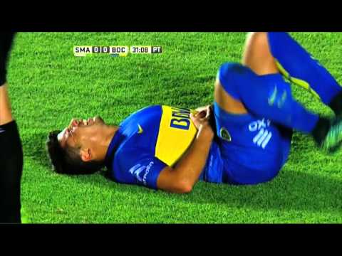 Lo perdió Palacios. San Martín SJ 0 - Boca 0. Fecha 3. Primera División 2015.