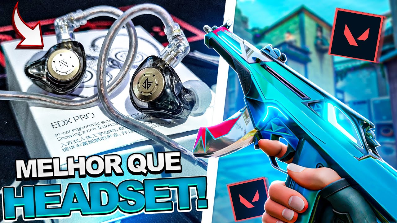 O MELHOR FONE CUSTO BENEFÍCIO para JOGAR VALORANT! | Kz Edx Pro (Intra-Auricular)